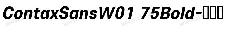 ContaxSansW01 75Bold字体转换
